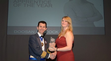 Institution's Annual Dinner 2014 Mark Hunt and Apprentice of the Year Suzanne Birney