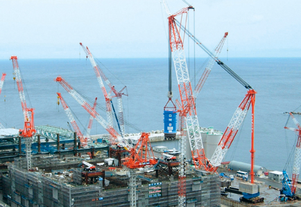 On the rise: Hitachiâ€™s ABWR reactor being  built in Japan