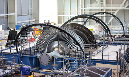 An Alstom Arabelle steam turbine