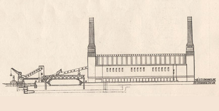 Bankside delivery: Coal reached the power station by  river steamer