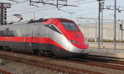 The Frecciarossa train or the Red Arrow in English