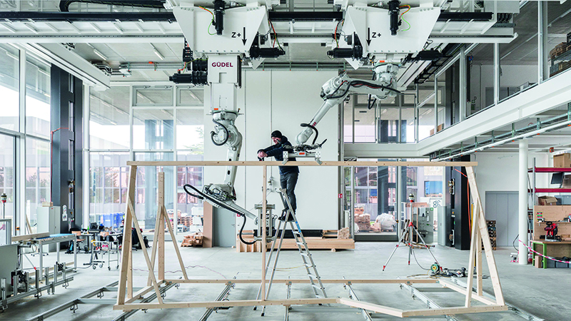 Zurich robots learn how to saw and assembled timber beams for buildings (Credit: ETH Zurich)