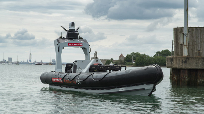 The autonomous BAE Systems Pacific 24 Rigid Inflatable Boat (Credit: BAE Systems)