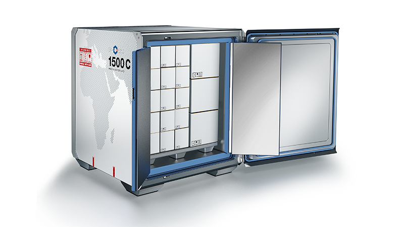 The specially engineered containers make it easy to transport vaccines at low temperatures (Credit: SkyCell)