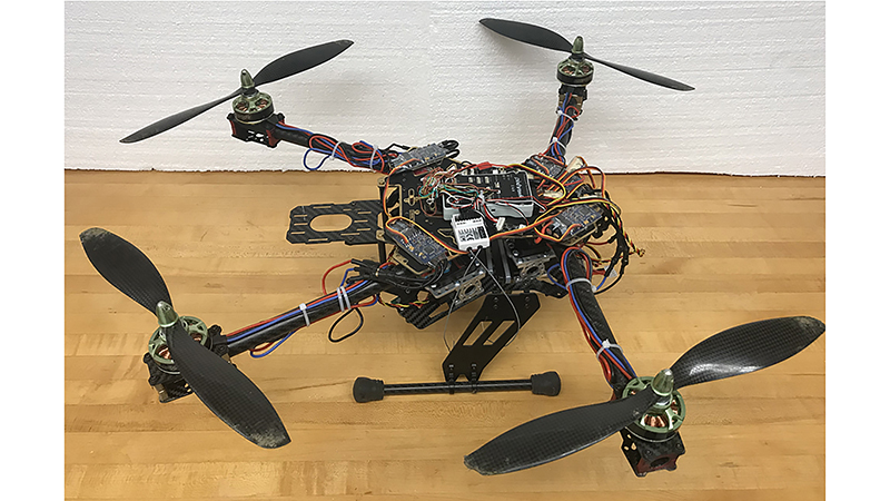 The insect-inspired drone with automatically-folding arms (Credit: Xiumin Diao/ Purdue University)