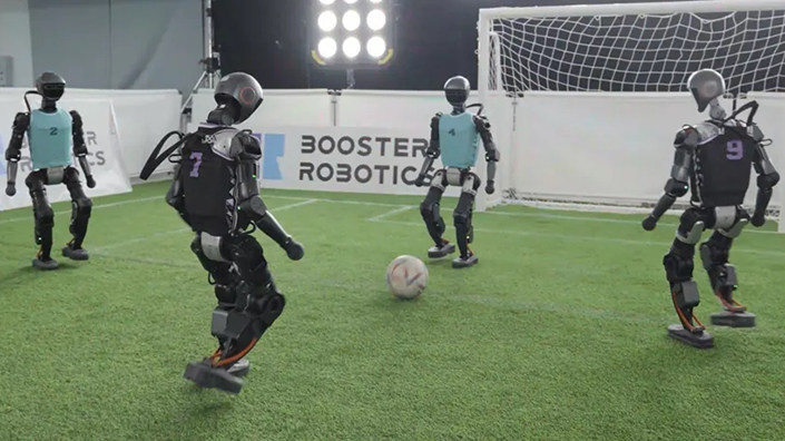 Some Booster robots have a kickabout 