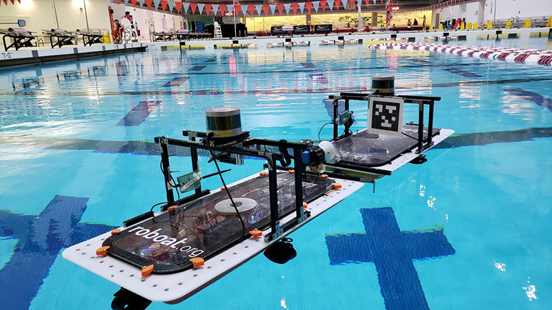 Two roboats docked together (Credit: Luis Mateos et al.)