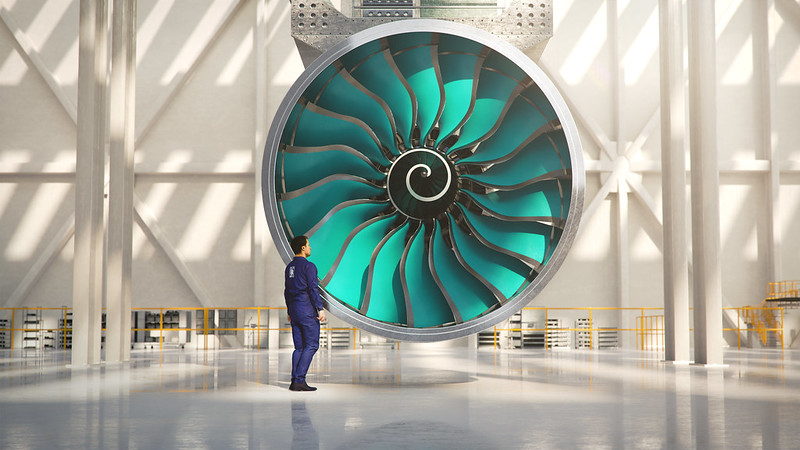 How the Rolls-Royce UltraFan demonstrator engine could look (Credit: Rolls-Royce)