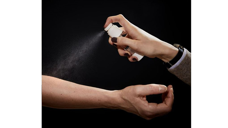 The spray is designed for wound care and application on biomedical implants (Credit: Anna-Lena Lundqvist)