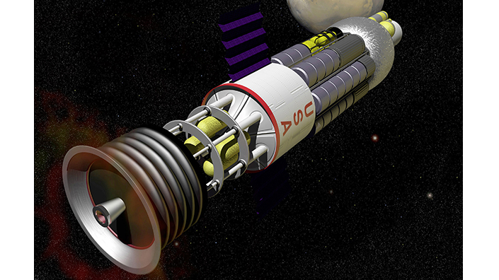 A concept for a pulsed nuclear fission propulsion system, part of the US Project Orion