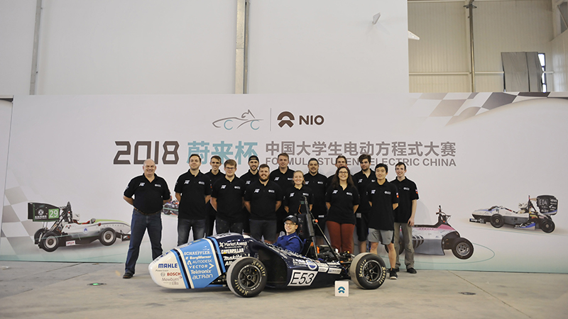 The team in China (Credit: University of Bath/ Team Bath Racing Electric)