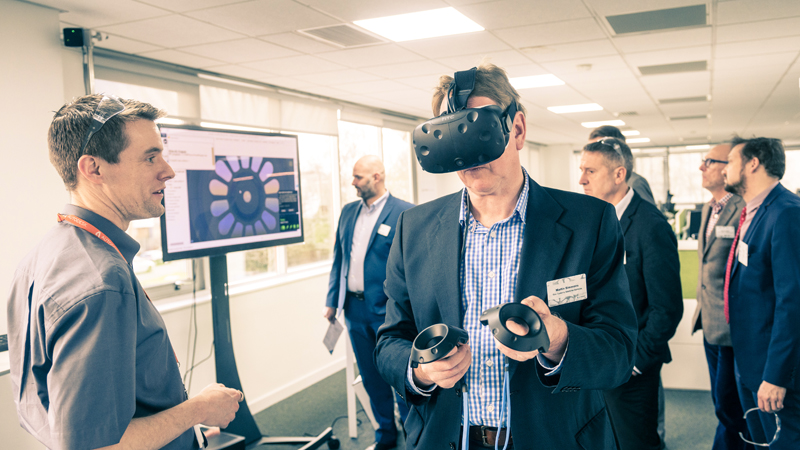 A visitor tries a virtual reality program at the Autodesk centre (Credit: Autodesk)