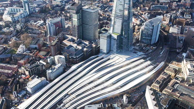 The Shard Towers over the redeveloped London Bridge train station (Credit: Network Rail)