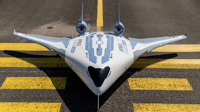 The blended wing model aircraft has been in secret testing (Credit: Airbus, S Ramadier)
