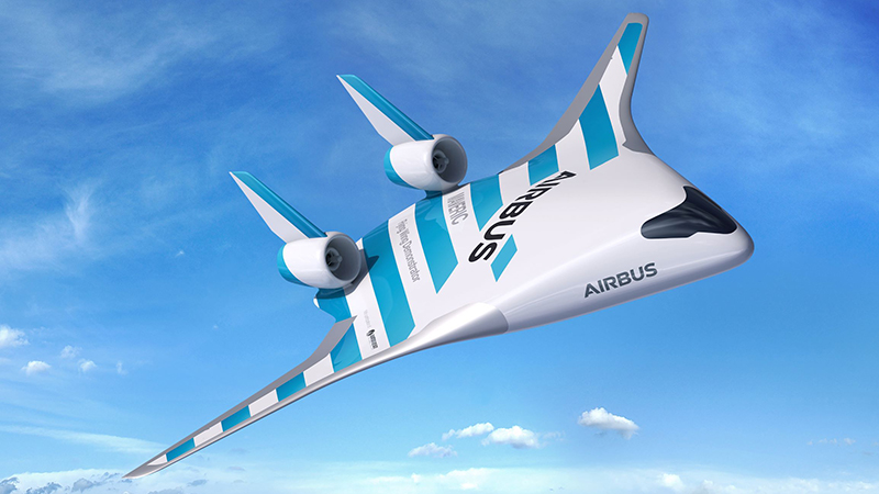The Airbus Maveric blended wing concept (Credit: Airbus, Fixion, dreamstime.com)