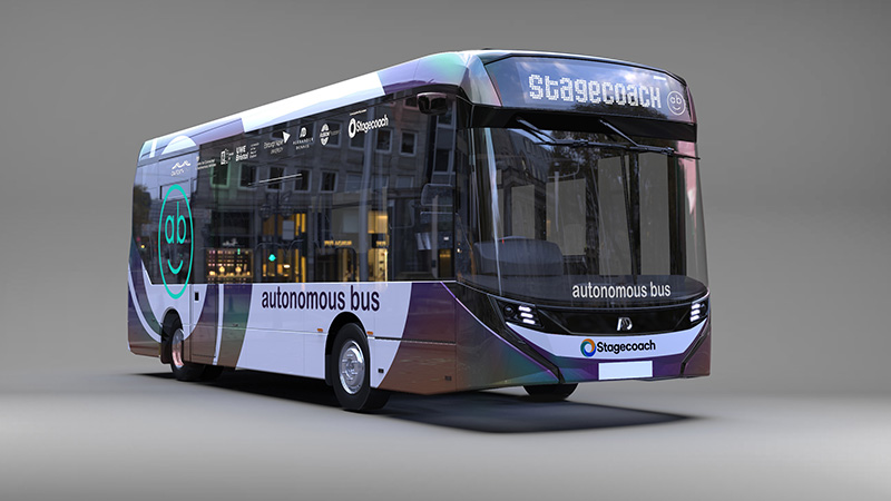 The autonomous buses will travel from Edinburgh to Dunfermline city centre