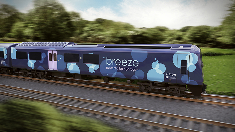 The Breeze concept could be the first hydrogen train on UK tracks (Credit: Alstom UK)