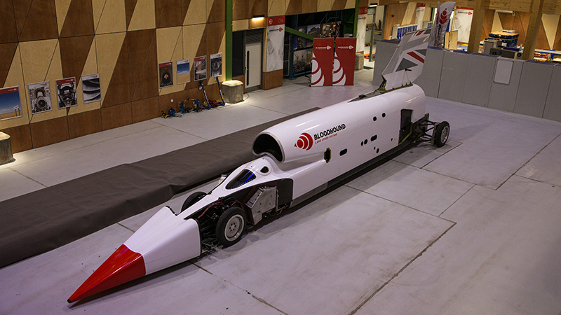 The Bloodhound LSR car will share data from hundreds of sensors as it is driven at high speeds (Credit: Bloodhound LSR)