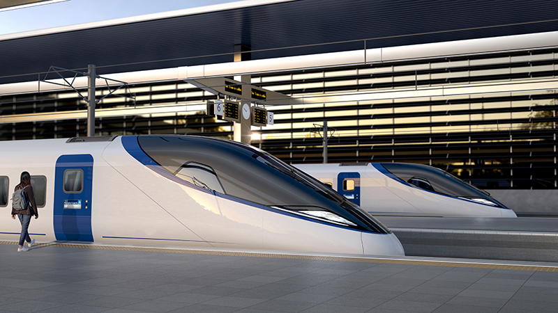 How the Hitachi and Alstom-designed and built HS2 trains could look (Credit: HS2 Ltd)