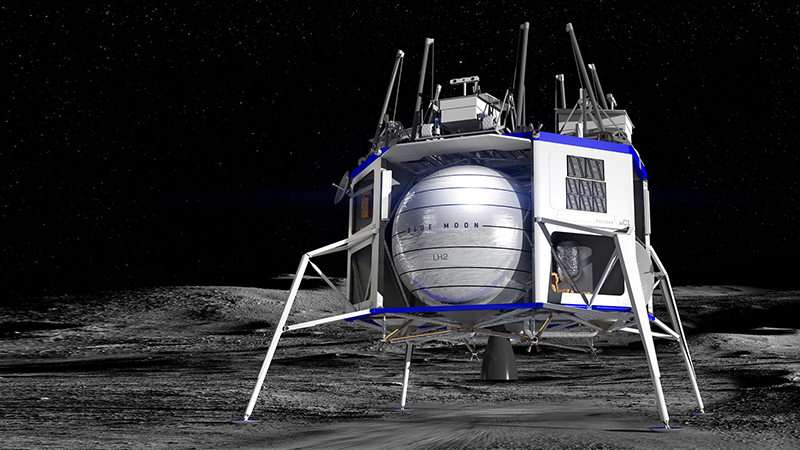Blue Origin's Blue Moon lander could carry out a number of different lunar tasks (Credit: Blue Origin)