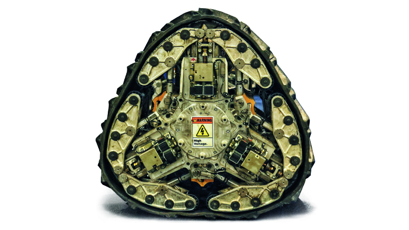 A view of the wheel-track on display at Darpa's D60 Symposium, exclusively given to Professional Engineering (Credit: DARPA)
