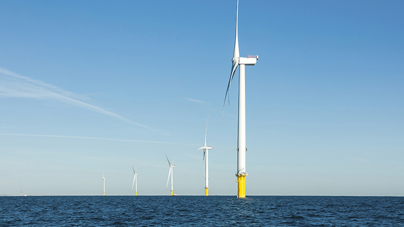 Previously-installed turbines at the Blyth Offshore Demonstrator wind farm (Credit: EDF)
