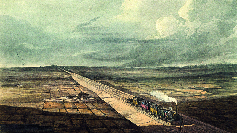 Building the railway across Chat Moss was so tough that several engineers came and went (Credit: IMechE)