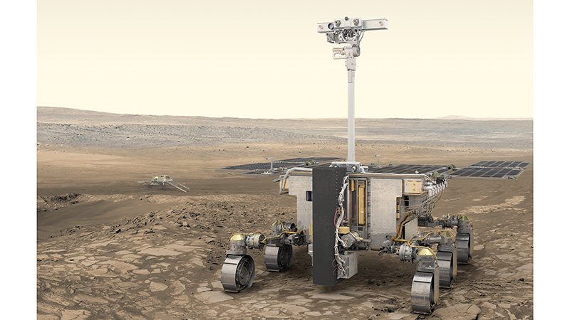 The Rosalind Franklin rover will search for signs of life on the surface of Mars (Credit: ESA/ ATG medialab)