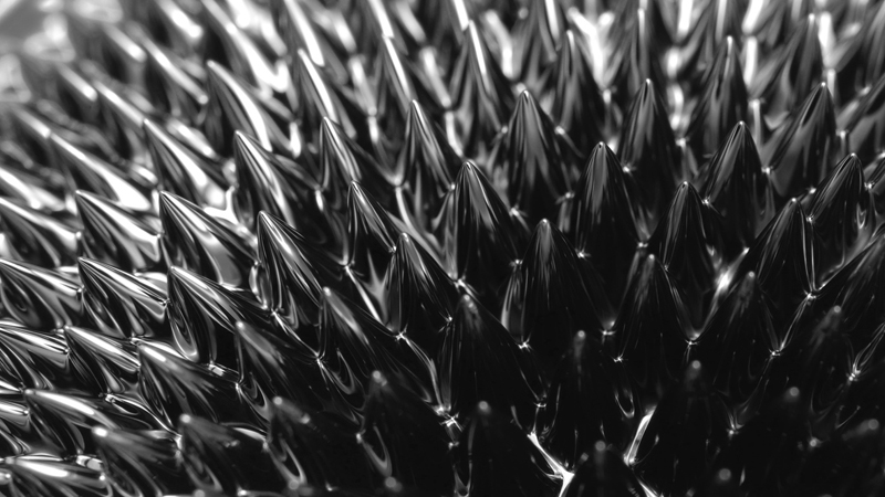Ferrofluids make fascinating 3D shapes when they interact with magnetic fields (Credit: MADDRAT/ iStock)