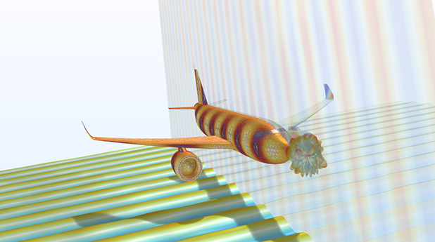 Figure 3: The boundary element method, used here for a radar cross section computation, is now up to 7 times faster.