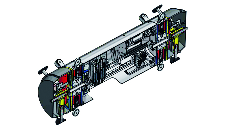 The repair carriage of the FSWBot is designed to fix faults within operating pipelines (Credit: Forth Engineering)