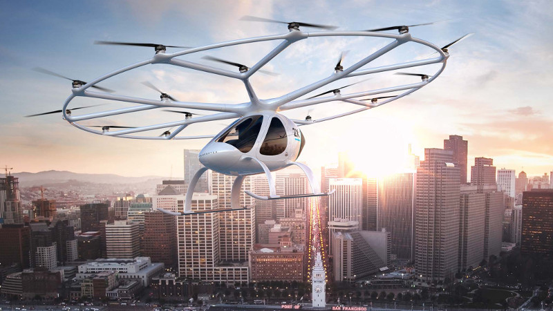 Dubai is working on autonomous fying taxis, including the Volocopter (Credit: Volocopter)