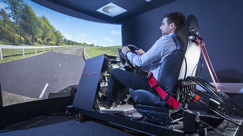 The Driving Simulator Centre has a DiM250 Dynamic Simulator from VI-Grade at its heart