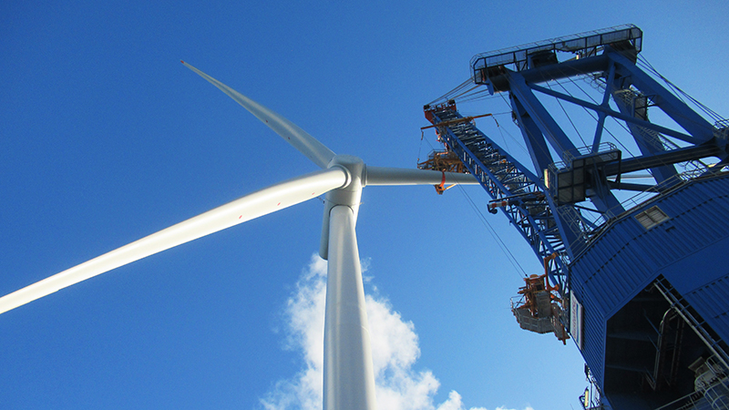 The final wind turbine is installed at Hornsea One (Credit: Ørsted)