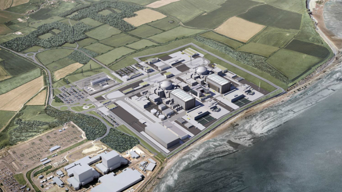 A computer-generated image of how Hinkley Point C could look (Credit: EDF)