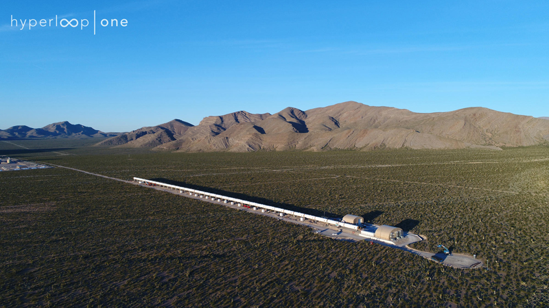 Hyperloop's Nevada test track (Credit: Hyperloop)