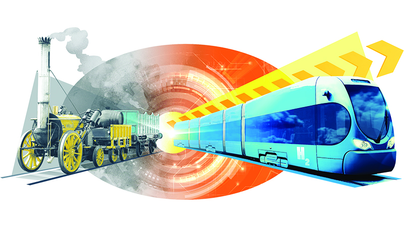 The IMechE and its members have been central to the development of rail over the last 175 years (Credit: Andy Potts/ Good Illustration Agency)