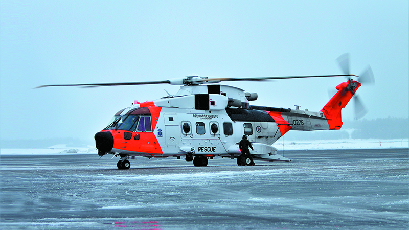 Leonardo AW101 search-and-rescue aircraft in use in Norway