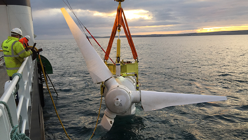 The Tiger project in the English channel will use horizontal axis turbines from Atlantis (Credit: Simec Atlantis)