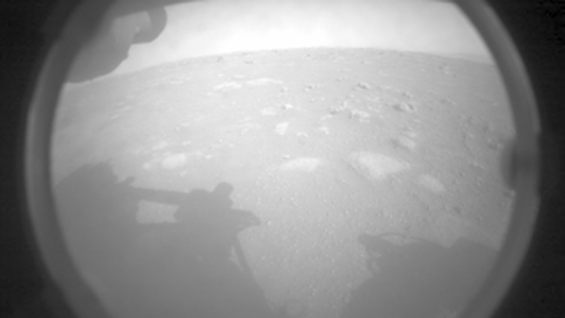 A view of the Martian surface from the NASA Mars Perseverance rover (Credit: NASA/ JPL-Caltech)
