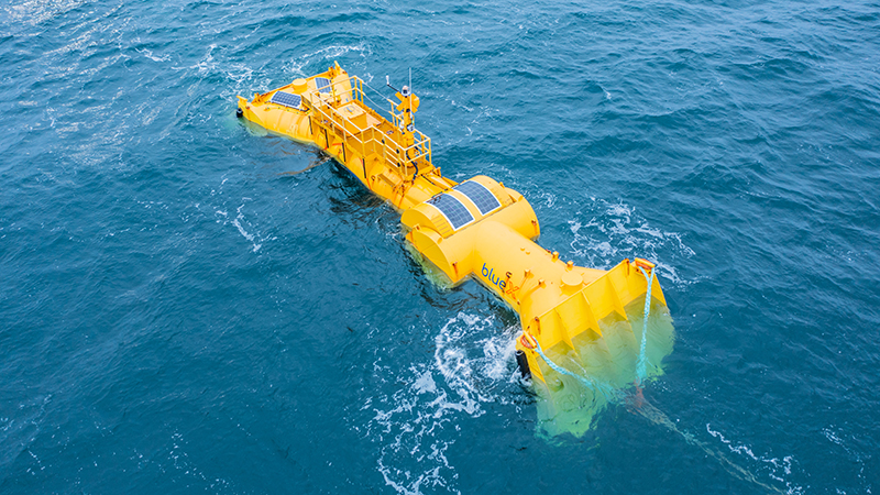 The Mocean Energy Blue X wave energy converter. The new device will be 25-times more powerful (Credit: Colin Keldie, Emec)