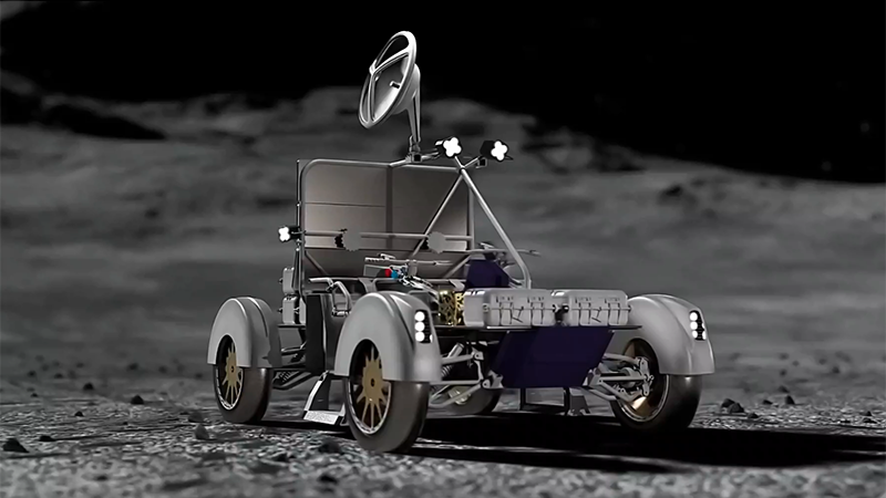 Nascar and Leidos' submitted design for NASA’s new Lunar Terrain Vehicle (LTV) (Credit: Leidos)