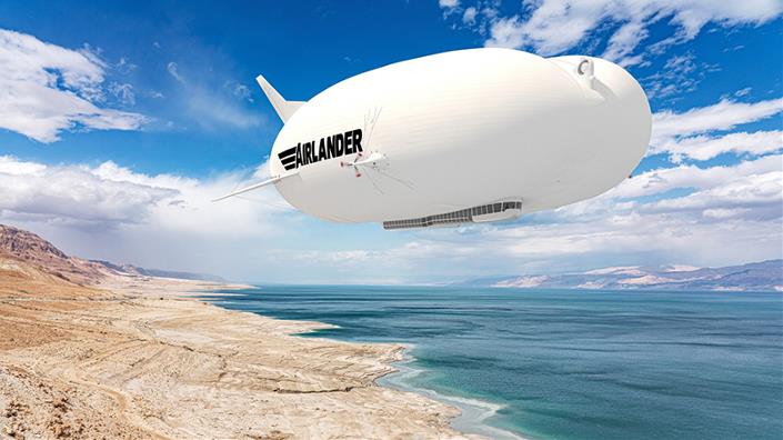 Hybrid Air Vehicles recently unveiled a sleek updated design for the Airlander 10 (Credit: Hybrid Air Vehicles)