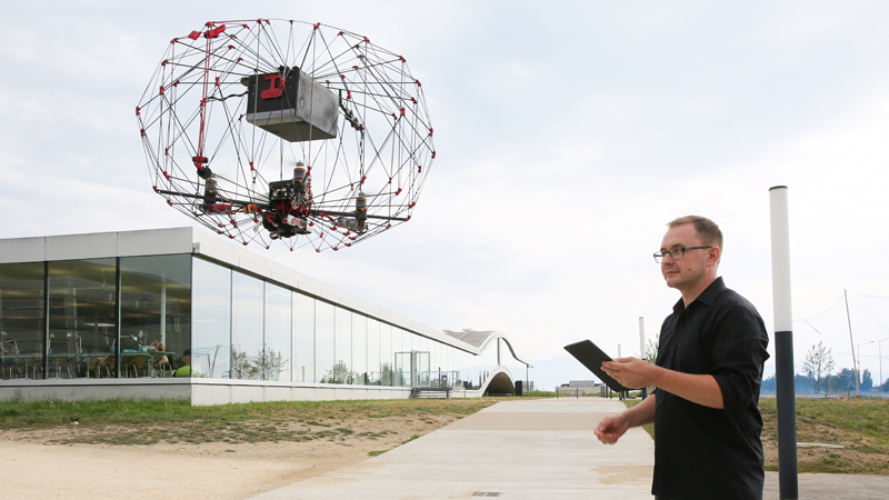 The origami-inspired drone (Credit: EPFL)