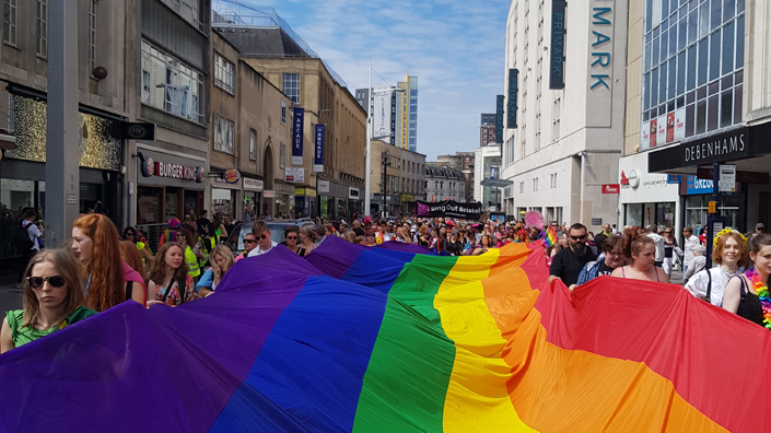 The Bristol Pride parade (Credit: Daryn Carter)