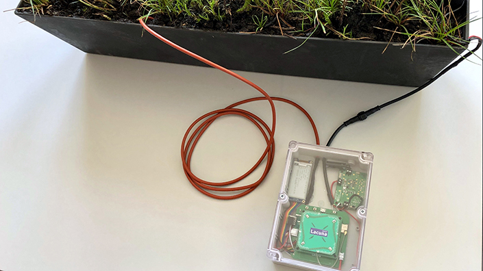 The plant-powered sensor could revolutionise low-power IoT networks (Credit: Lacuna Space)