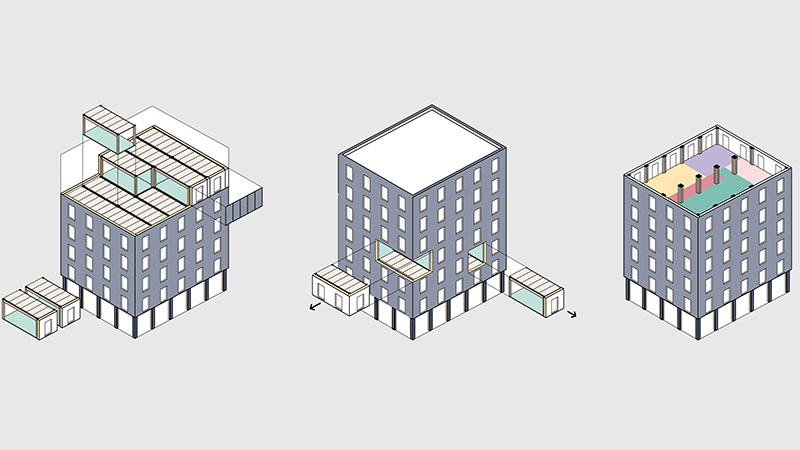 Timber modules could be swapped out from long-lasting wooden high-rises