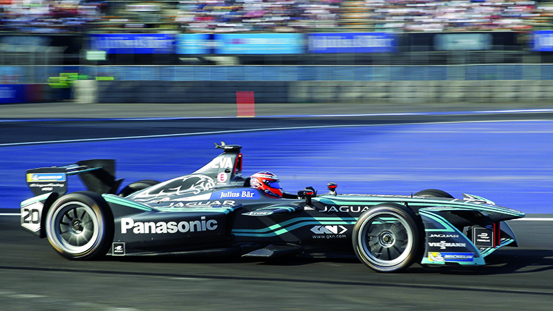 Mitch Evans of Panasonic Jaguar Racing competes in this year’s Mexico City ePrix (Credit: Rex/ Shutterstock)