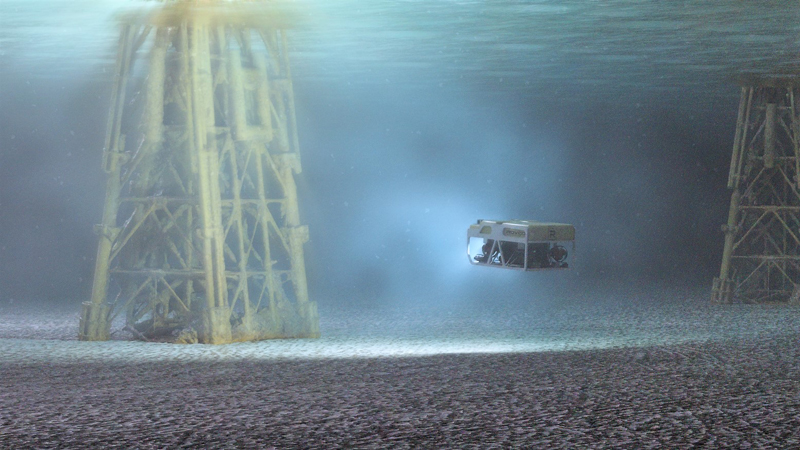 A reconstruction of an underwater platform frame (Credit: Rovco)