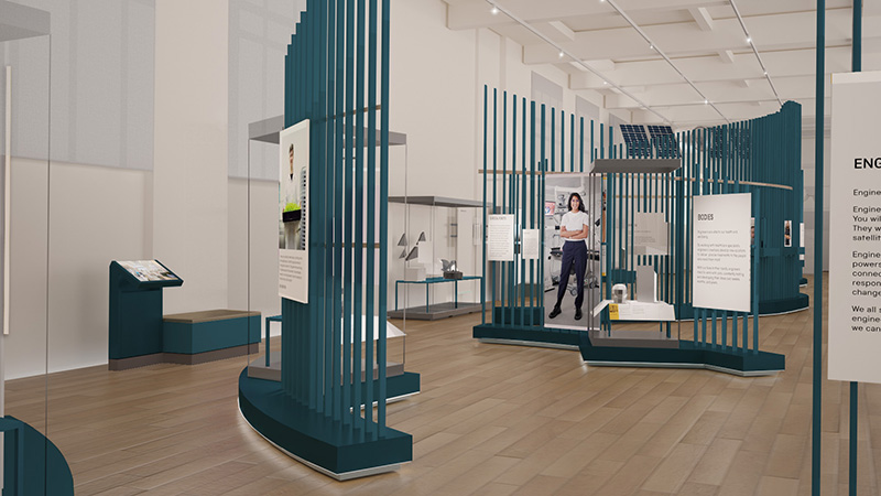 An artist's impression of how the Engineers gallery at the Science Museum in London will look (Credit: Science Museum Group)